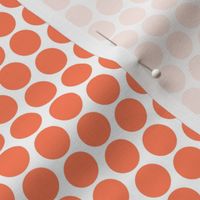 Orange polka dots on white by Su_G_©SuSchaefer