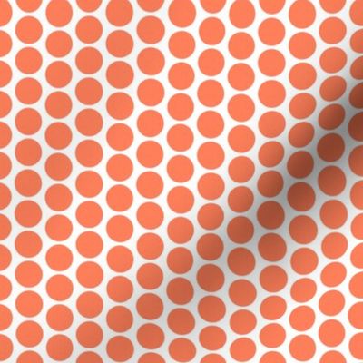 Orange polka dots on white by Su_G_©SuSchaefer