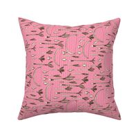 A Girl's Own Archery Set - Textured Light on Dark Pink with Cream