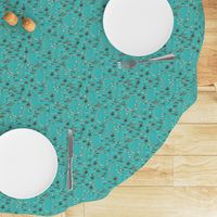 A Boy's Own Archery Set by the Waterside - Textured Aqua on Teal