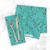 A Boy's Own Archery Set by the Waterside - Textured Aqua on Teal