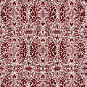 Red Velvet  Paisley Lace