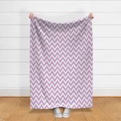 Lilac Purple and White Ikat Chevron