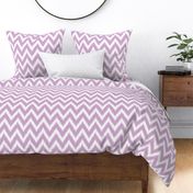 Lilac Purple and White Ikat Chevron