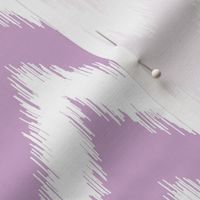 Lilac Purple and White Ikat Chevron