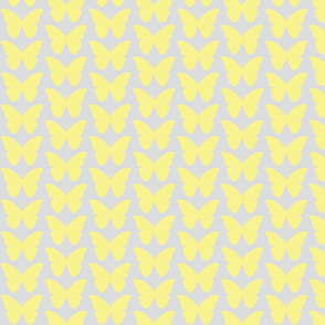 butterfly in light yellow and soft gray 