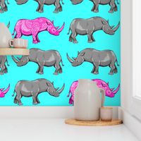 Rhinos on Aqua