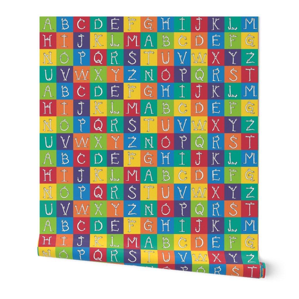 1" monster alphabet charm squares