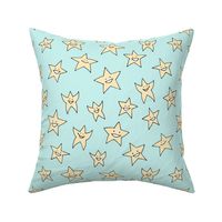 happy stars on baby blue