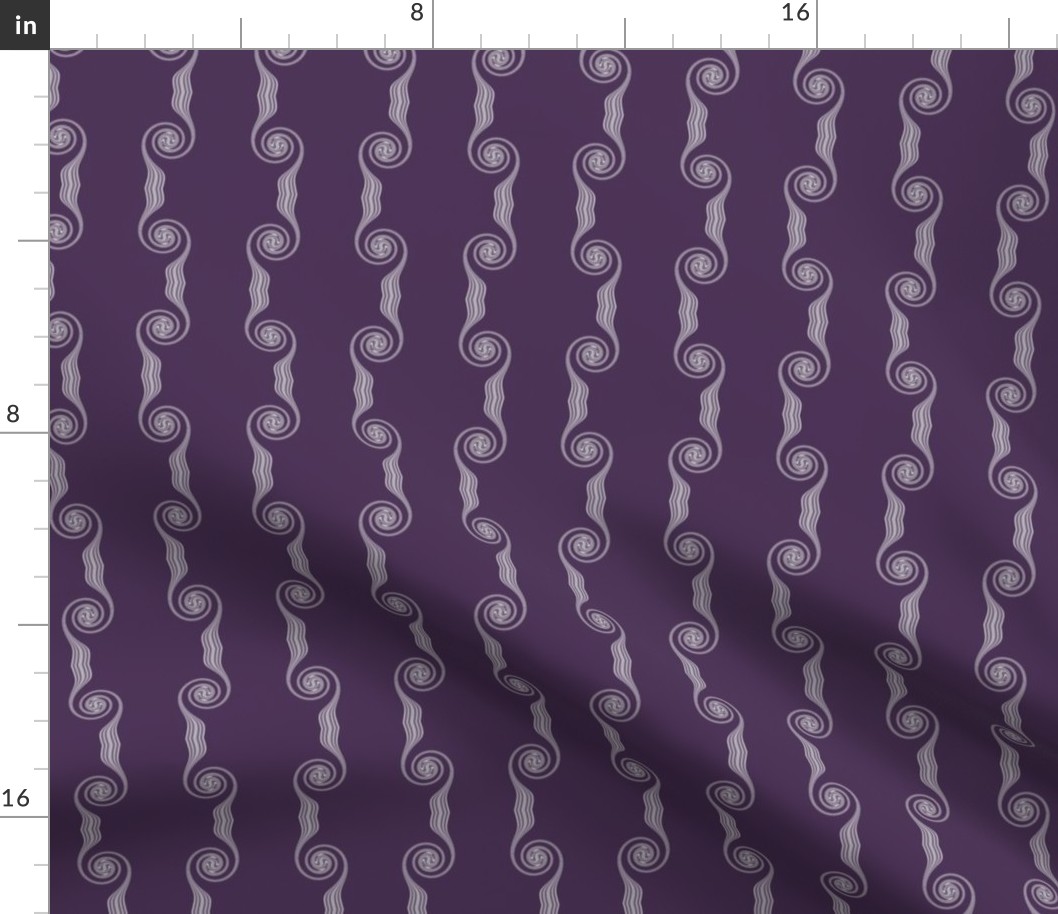 Spiral Stripes in Plum