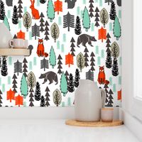 Woodland Christmas Trees - Multi by Andrea Lauren