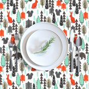 Woodland Christmas Trees - Multi by Andrea Lauren