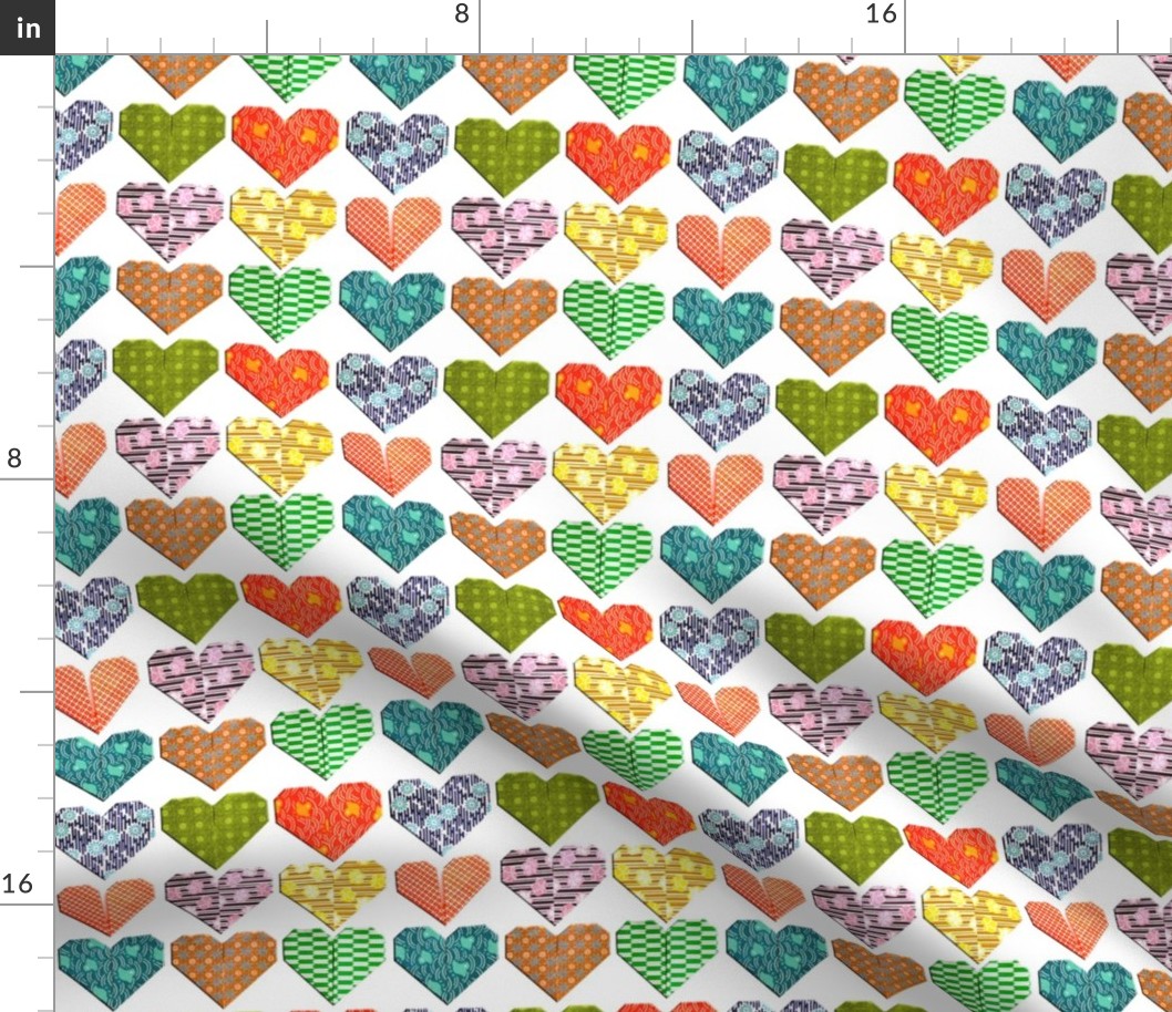 February origami hearts