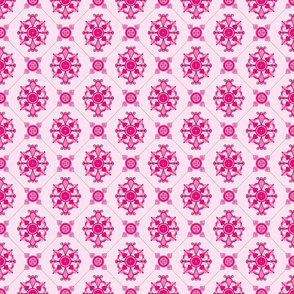  Elegant Pink Medallion Pattern 