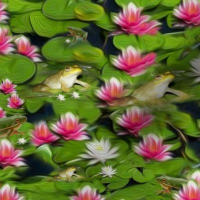 Frogs And Lilies