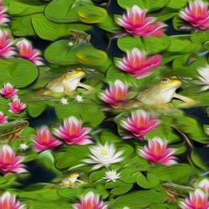 Frogs And Lilies