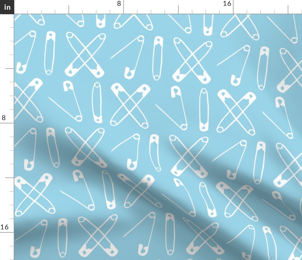 Safety Pins Blue