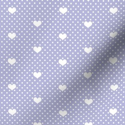 Polka Dot Heart Lavender