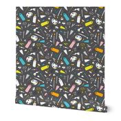 I love art class back to school artist art supply illustration pattern