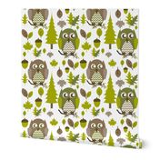 Green & Brown Owls