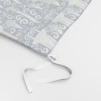 Rocket Science Damask (Navy and White)