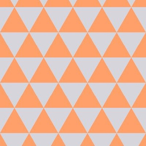 Tangerine - Light Lilac Triangles