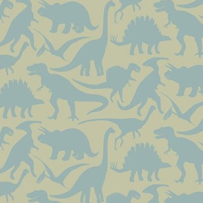 Little Dinosaur Friends Blue Grey