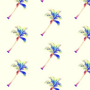 Palm tree diagonal in cream
