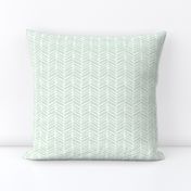 mint painted herringbone