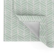 mint painted herringbone