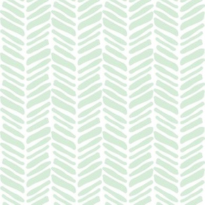 mint painted herringbone