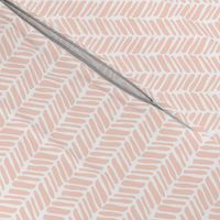 coral painted herringbone