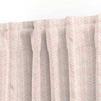 coral painted herringbone