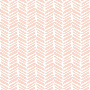 coral painted herringbone