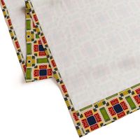 Bright Geometric Patchwork Fabric