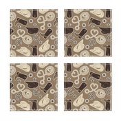 Cute Cowboy Theme Pattern Brown