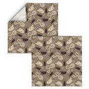 Cute Cowboy Theme Pattern Brown