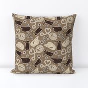 Cute Cowboy Theme Pattern Brown