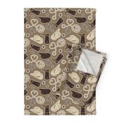 Cute Cowboy Theme Pattern Brown