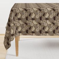 Cute Cowboy Theme Pattern Brown