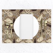 Cute Cowboy Theme Pattern Brown