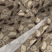 Cute Cowboy Theme Pattern Brown