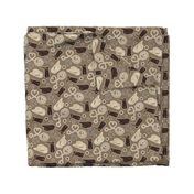 Cute Cowboy Theme Pattern Brown