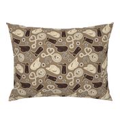 Cute Cowboy Theme Pattern Brown