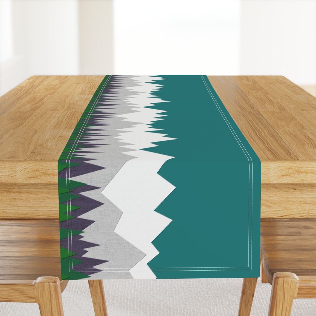 Mountain Range ~ Alpine Night ~ Double Border Print