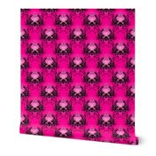 Pink Black Damask