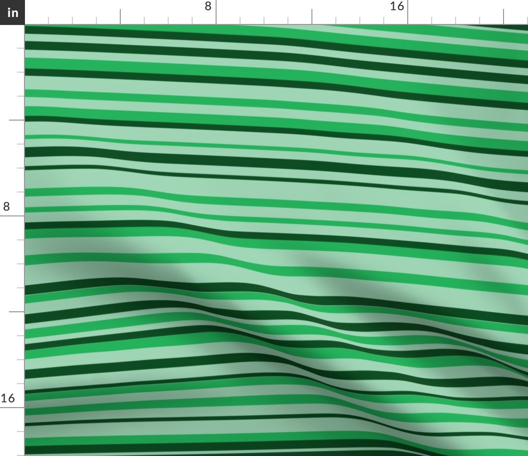 stripe_carlos- mint, forest green, leaf green