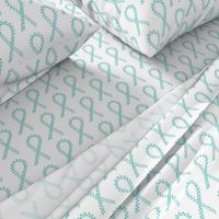 Teal Pawprint Ribbon