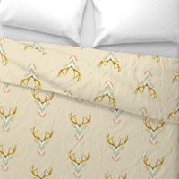 Telluride Deer in Bright Mint and Coral