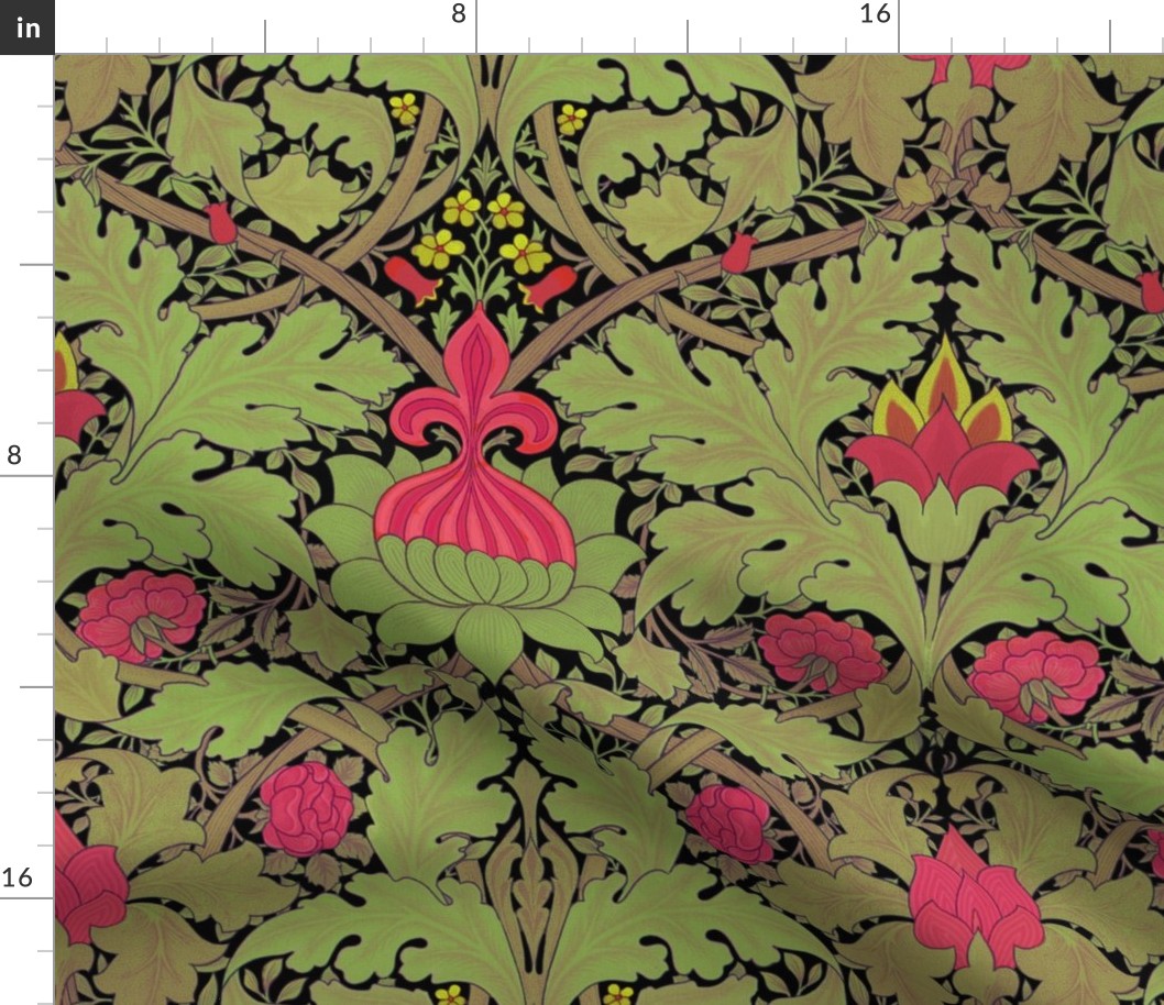 William Morris ~ St. JamesDamask ~ Fuschia